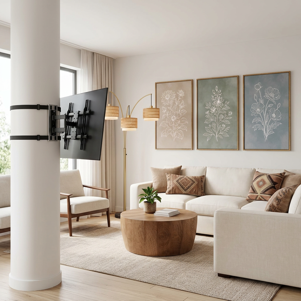 Boho Living Room Under $1,000 — AI room design