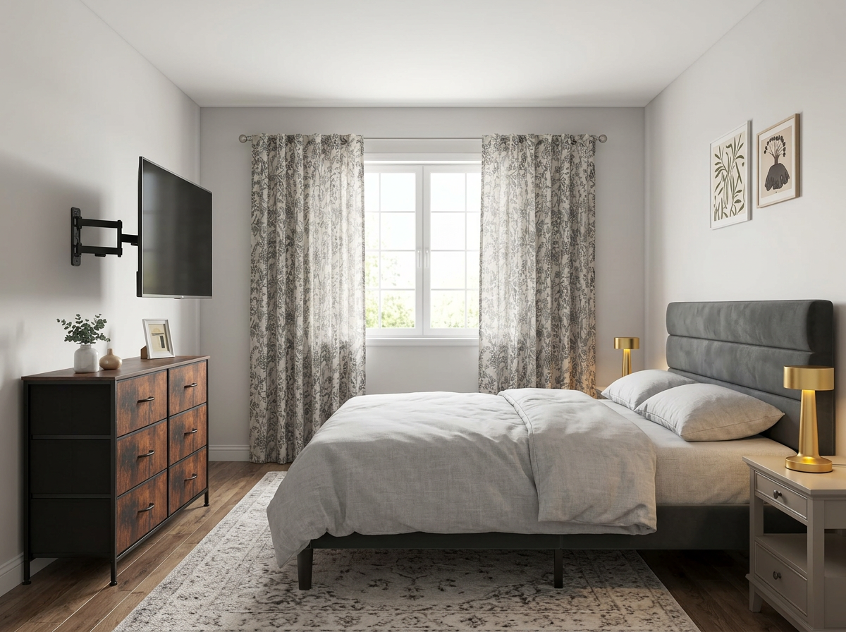 Classic Bedroom Under $300 — AI room design